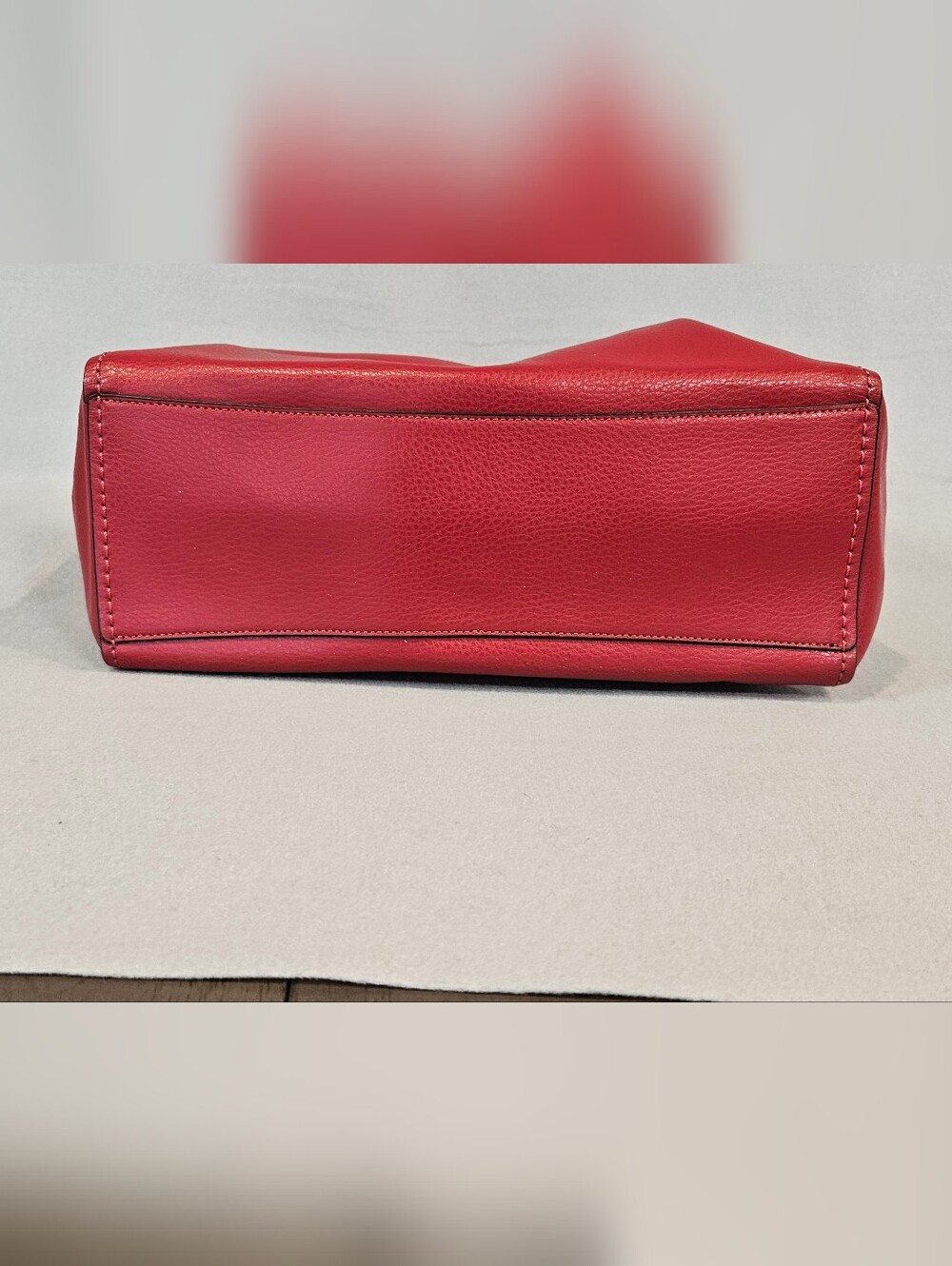 Coach Derby Cherry Red Leather Tote - Picture 8 of 16